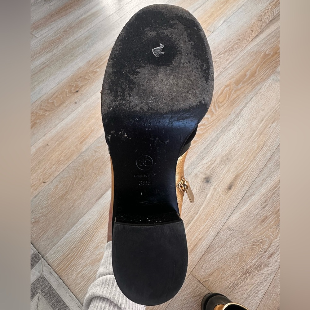 Authentic CHANEL Interlocking CC Logo Moto Boots - Picture 12 of 15